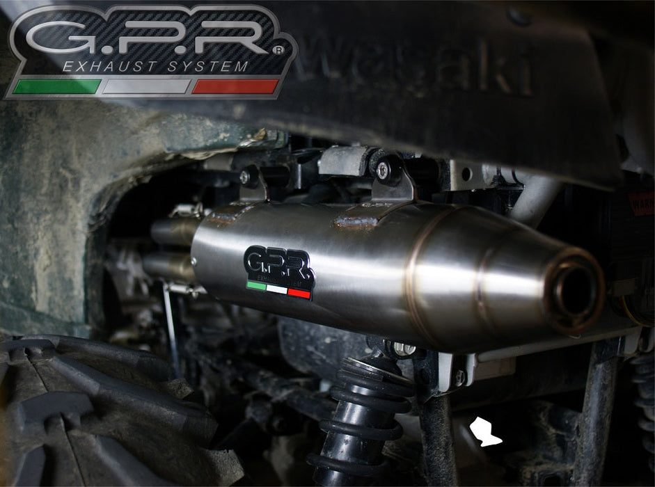 Kawasaki Brute Force 650 750 2005-2011 Exhaust, GPR Deeptone, Full System with Removable DB Killer