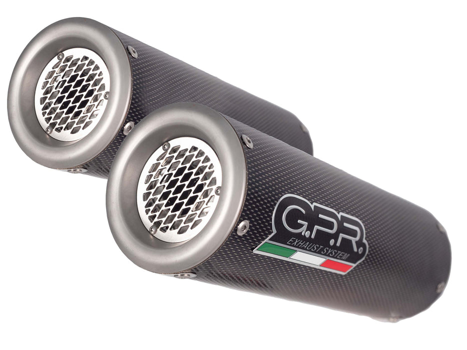 GPR Exhaust for Aprilia Shiver 900 2017-2020, M3 Poppy , Dual slip-on Including Removable DB Killers and Link Pipes