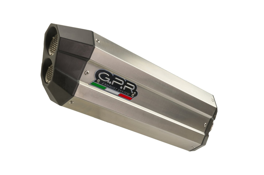 GPR Exhaust for Bmw F800GT 2012-2016, Sonic Titanium, Slip-on Exhaust Including Removable DB Killer and Link Pipe