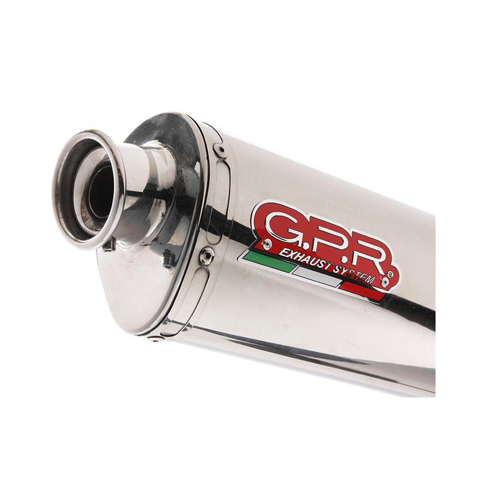 GPR Exhaust for Bmw R100GS 1987-1996, Trioval, Slip-on Exhaust Including Removable DB Killer and Link Pipe