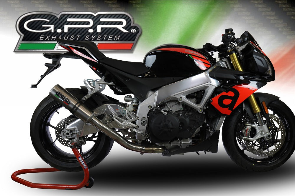 GPR Exhaust for Aprilia Tuono V4 1100 - Rr - Factory 2015-2016, M3 Titanium Natural, Slip-on Exhaust Including Link Pipe