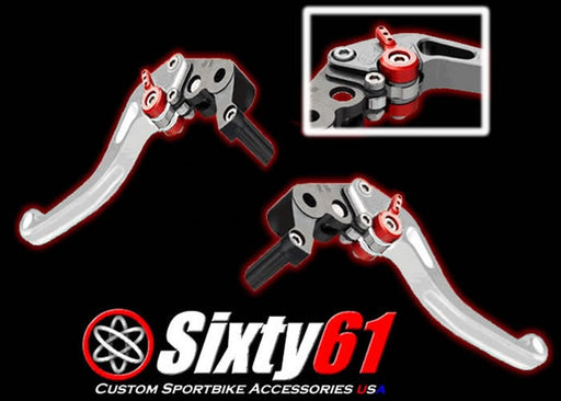 honda brake and clutch levers polished shorty silver