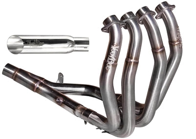 Suzuki Hayabusa GSX1300R Exhaust 1999-2020 4-into-1 Shorty Polished Silver Pipe Sixty61