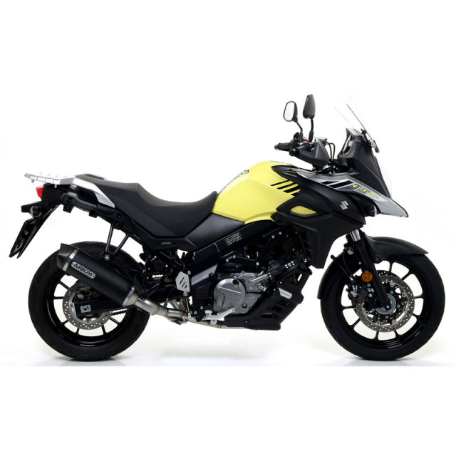 Arrow Suzuki V-Strom 650 2017-2020  Homologated Aluminium Dark Race-Tech Silencer With Carbon End Cap For Arrow Collectors 72622akn