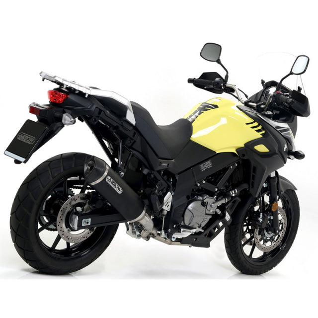 Arrow Suzuki V-Strom 650 2017-2020  Homologated Aluminium Dark Race-Tech Silencer With Carbon End Cap For Arrow Collectors 72622akn