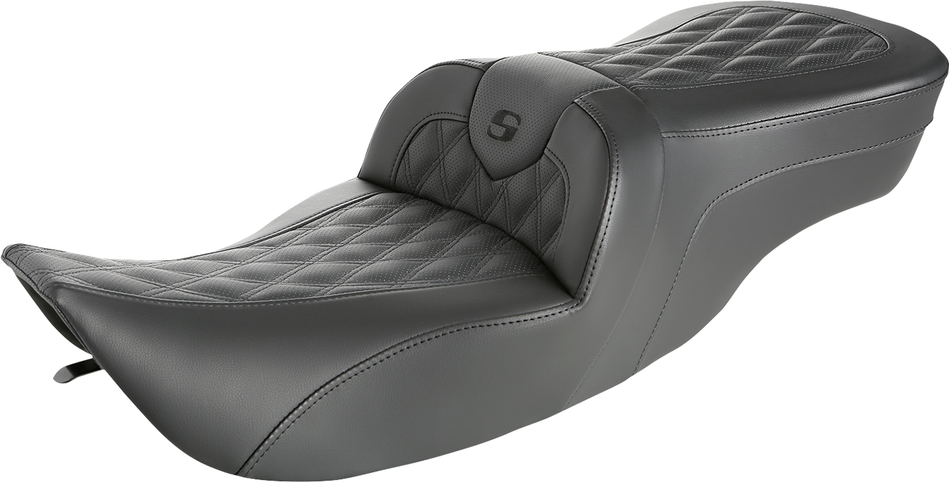 SADDLEMEN Roadsofa Seat - Full Lattice Stitch - Without Backrest 897-06-182