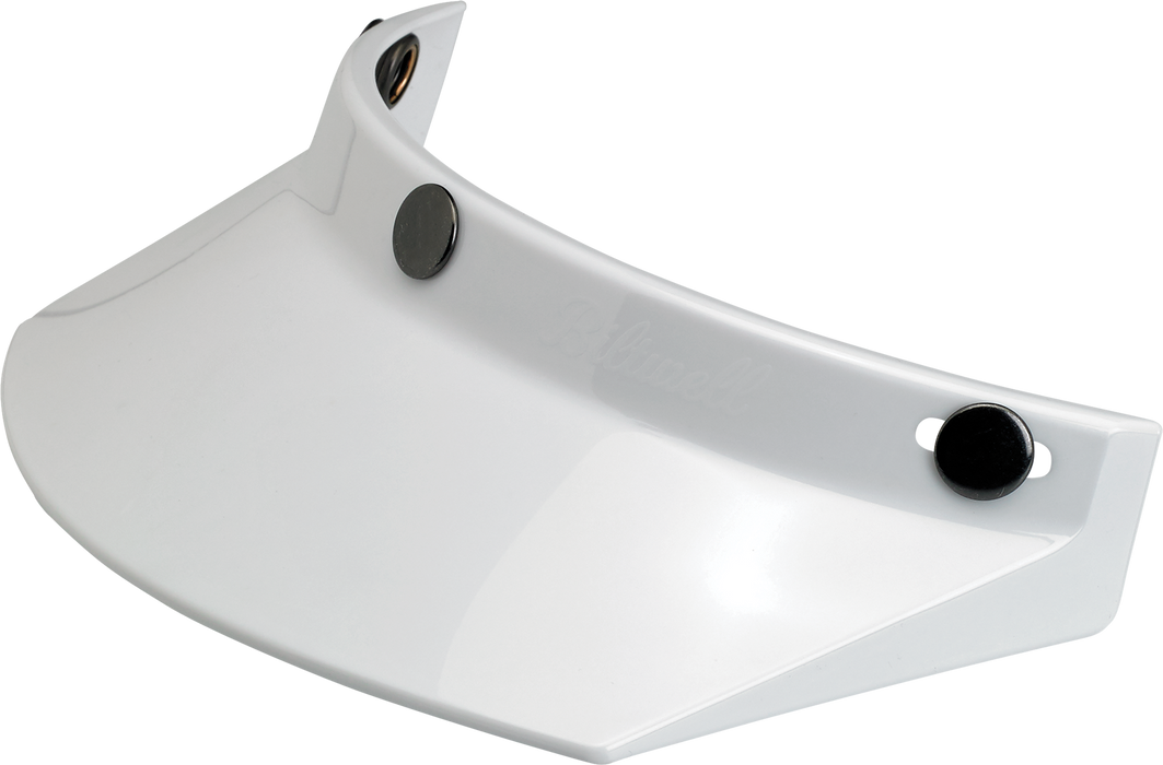 BILTWELL Moto 3-Snap Visor - White 2002-562