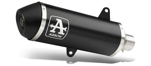 Arrow Kymco Ak 550'17/20 Homologated Aluminium Dark Urban Silencer With Stainless Steel End Cap For Arrow Link Pipes  73513ann