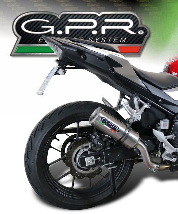 GPR Exhaust System Honda CB500X 2016-2018, M3 Titanium Natural, Slip-on Exhaust Including Removable DB Killer and Link Pipe