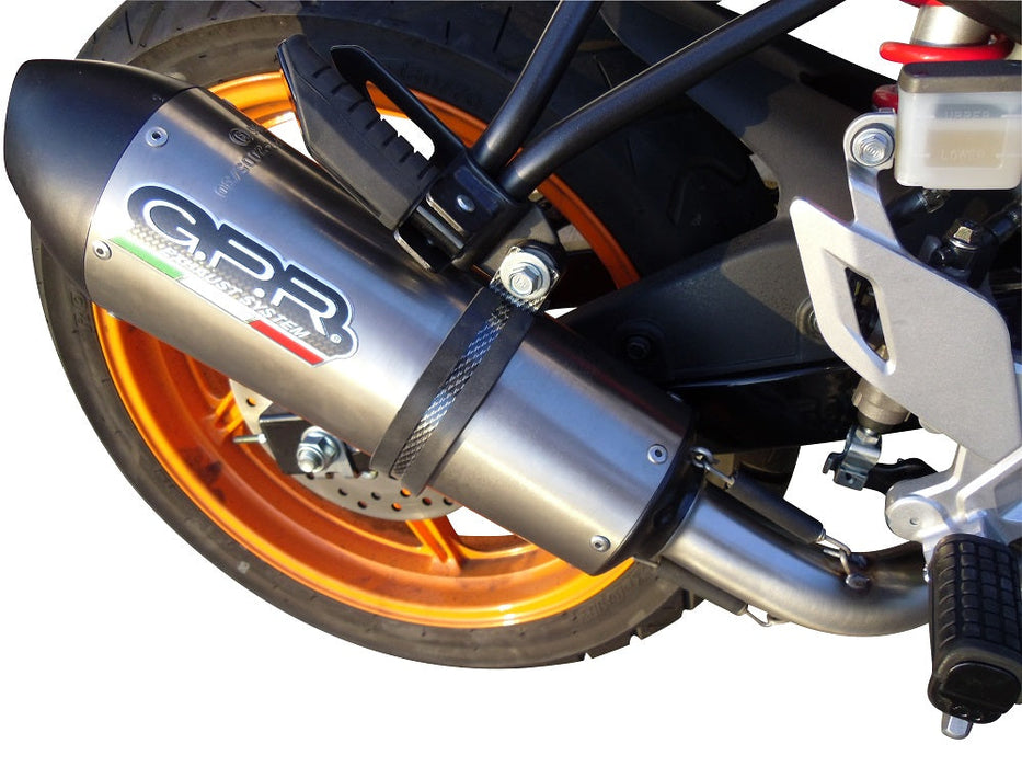 GPR Exhaust System Honda CBR125R 2011-2016, Gpe Ann. titanium, Full System Exhaust, Including Removable DB Killer