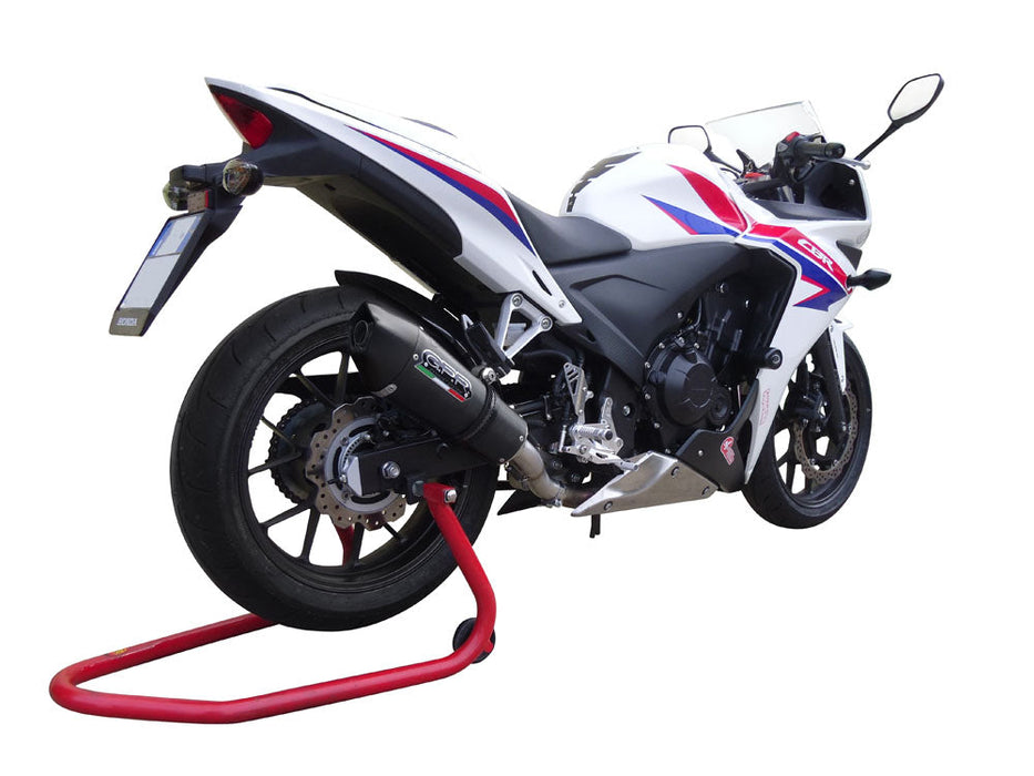 GPR Exhaust System Honda CBR500R 2012-2018, GP Evo4 Black Titanium, Slip-on Exhaust Including Removable DB Killer and Link Pipe