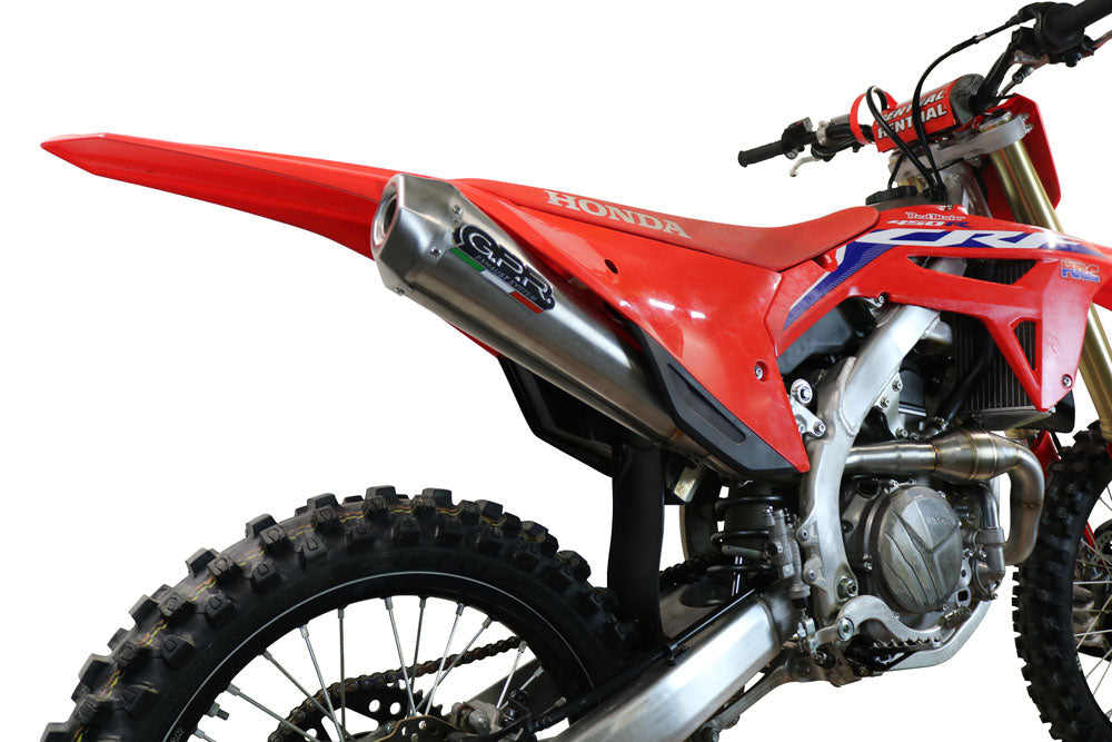 GPR Exhaust System Honda CRF450R 2021-2023, Pentacross FULL Titanium, Full System Exhaust, Including Removable DB Killer/spark arrestor