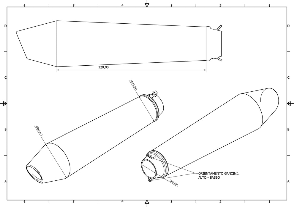 GPR Exhaust System Honda CB500 Four K0 K1 K2 K3 1970-1990, Vintavoge Cafè Racer, Universal silencer, Including Removable DB Killer, without Link Pipe