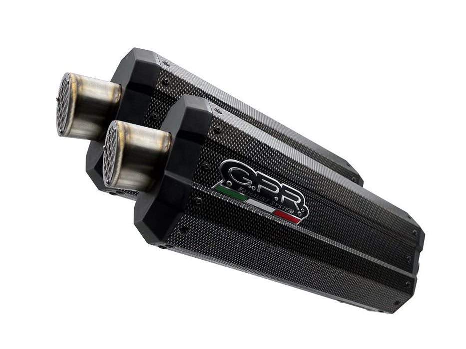 GPR Exhaust for Bmw K1600GTL 2012-2016, DUNE Poppy, Dual slip-on Including Removable DB Killers and Link Pipes