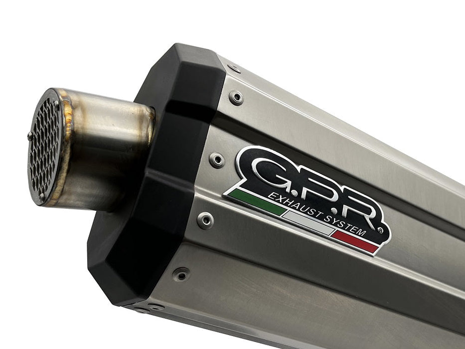 GPR Exhaust for Bmw K1600GT 2022-2023, DUNE Titanium, Dual slip-on Including Removable DB Killers and Link Pipes