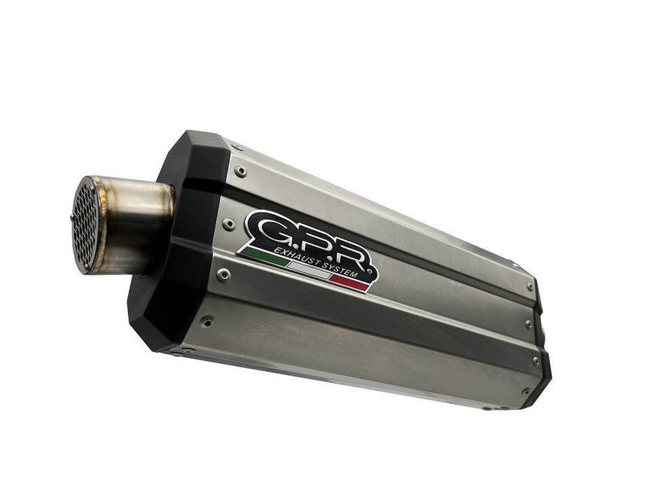 GPR Exhaust for Bmw K1600GT 2022-2023, DUNE Titanium, Dual slip-on Including Removable DB Killers and Link Pipes