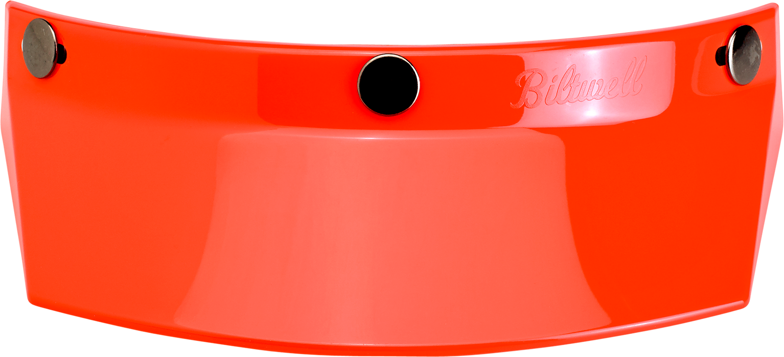 BILTWELL Moto 3-Snap Visor - Orange 2002-565