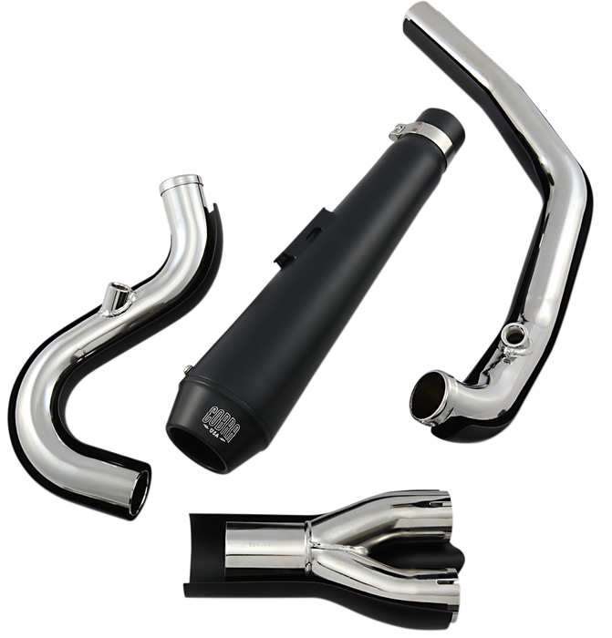 COBRA El Diablo Exhaust - Black - '07-'11 Softail 6484B