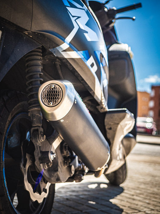 GPR Exhaust System Gilera Fuoco 500 2007-2014, Evo4 Road, Slip-on Exhaust Including Removable DB Killer and Link Pipe