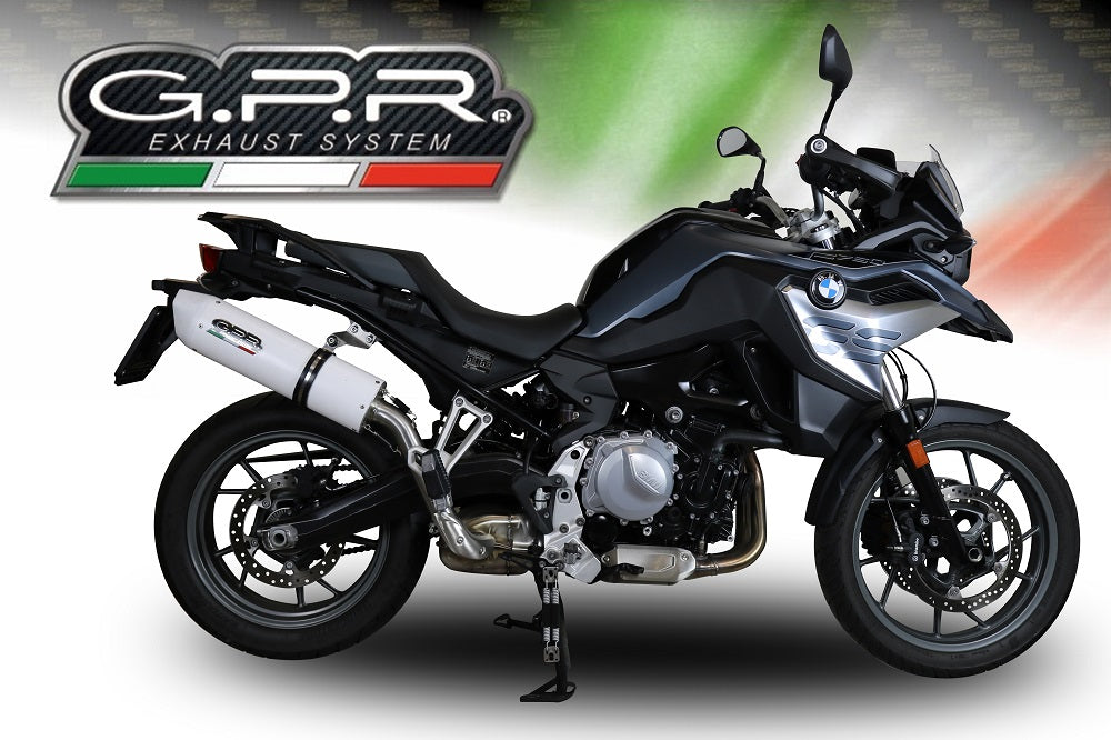 GPR Exhaust for Bmw F700GS 2018-2020, Albus Evo4, Slip-on Exhaust Including Removable DB Killer and Link Pipe