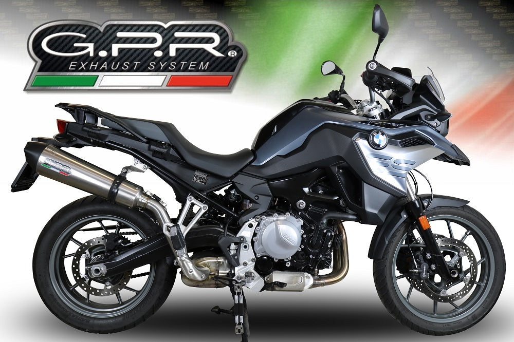 GPR Exhaust for Bmw F700GS 2018-2020, GP Evo4 Titanium, Slip-on Exhaust Including Removable DB Killer and Link Pipe