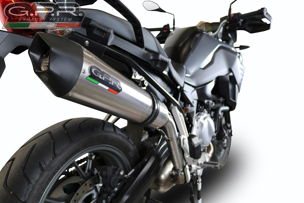 GPR Exhaust for Bmw F700GS 2018-2020, GP Evo4 Titanium, Slip-on Exhaust Including Removable DB Killer and Link Pipe