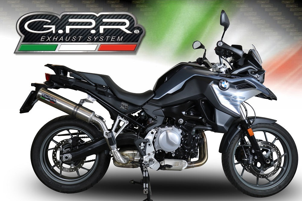 GPR Exhaust for Bmw F700GS 2018-2020, M3 Inox , Slip-on Exhaust Including Removable DB Killer and Link Pipe