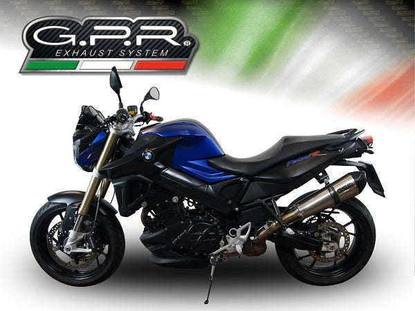 GPR Exhaust for Bmw F800R 2015-2016, Gpe Ann. titanium, Slip-on Exhaust Including Removable DB Killer and Link Pipe