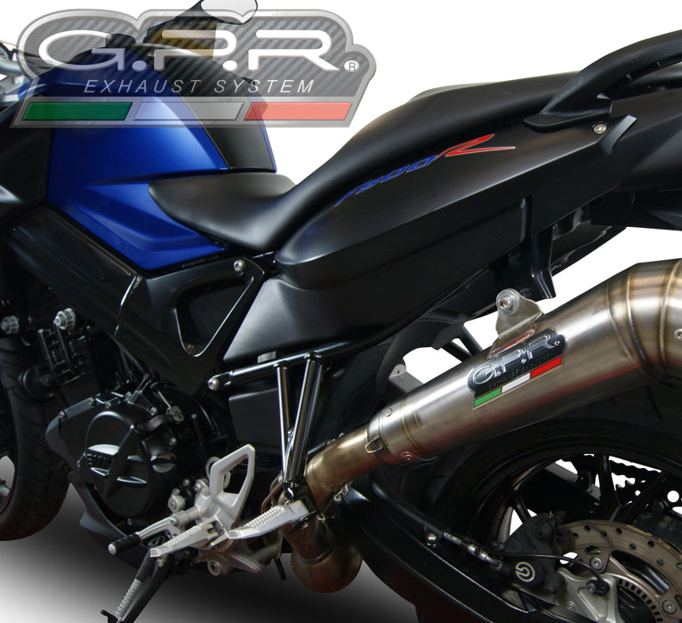 GPR Exhaust for Bmw F800R 2009-2014, Powercone Evo, Slip-on Exhaust Including Removable DB Killer and Link Pipe