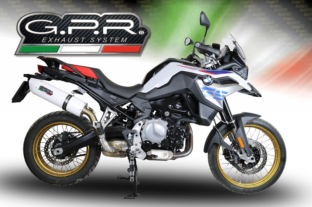 GPR Exhaust for Bmw F850GS - Adventure 2018-2020, Albus Evo4, Slip-on Exhaust Including Removable DB Killer and Link Pipe