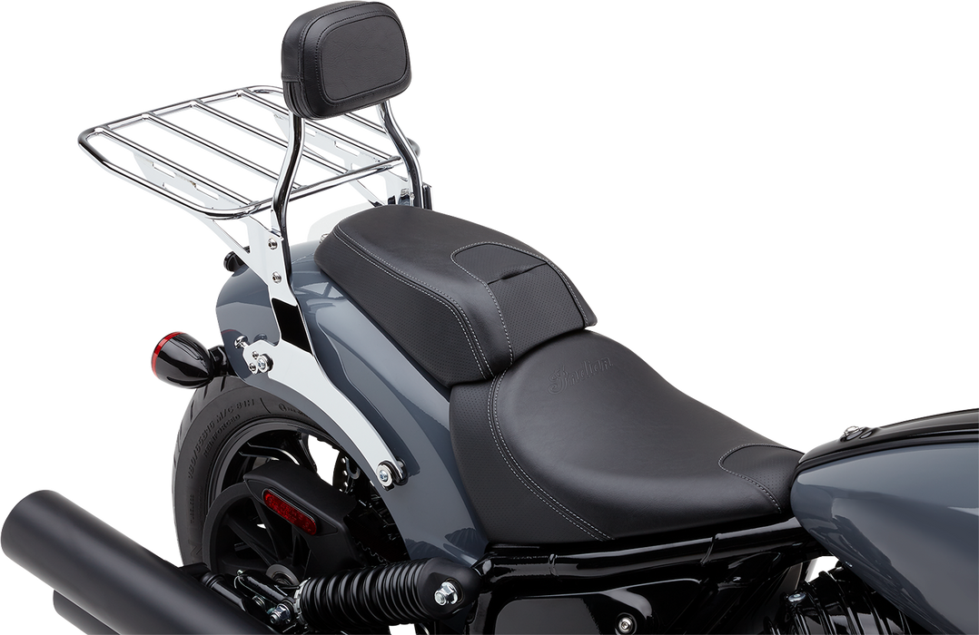 COBRA Detachable Backrest - Mini - Chrome - Chieftain 502-2012