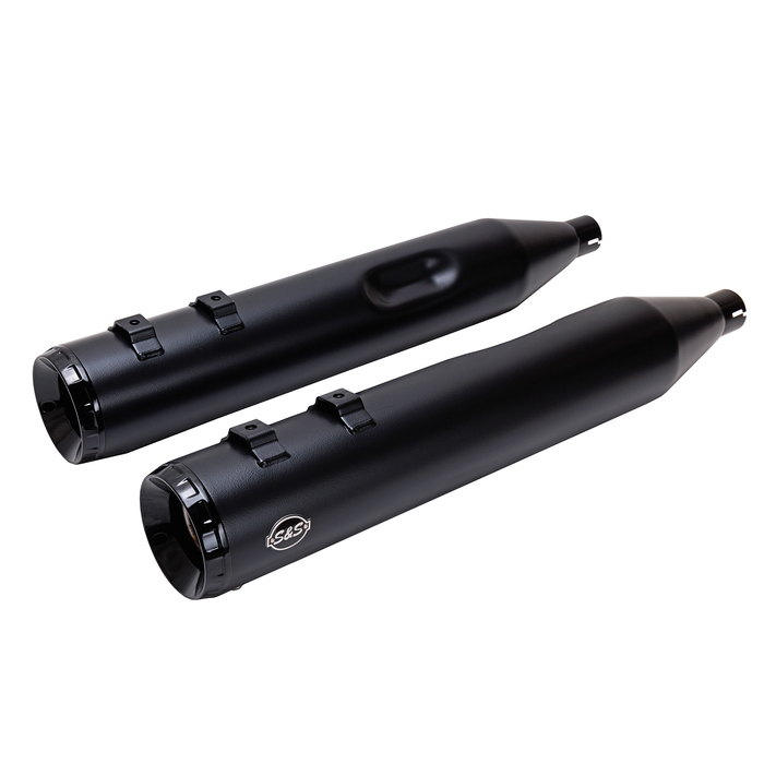 S&S CYCLE 4-1/2" GNX Slip-On Mufflers - Guardian Black 550-1078