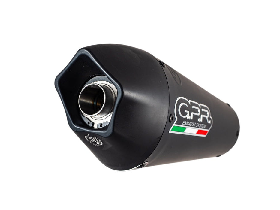 GPR Exhaust for Bmw R1200RS LC 2015-2016, Gpe Ann. Black titanium, Slip-on Exhaust Including Removable DB Killer and Link Pipe