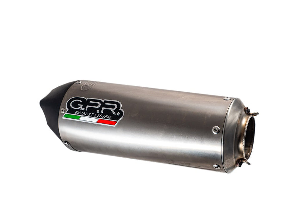 GPR Exhaust for Aprilia Caponord 1200 2013-2015, Gpe Ann. titanium, Slip-on Exhaust Including Removable DB Killer and Link Pipe