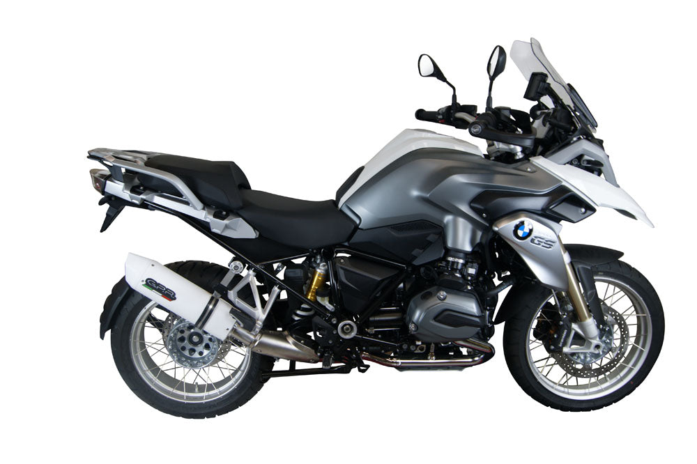 GPR Exhaust for Bmw R1200GS - Adventure 2013-2016, Albus Ceramic, Slip-on Exhaust Including Removable DB Killer and Link Pipe