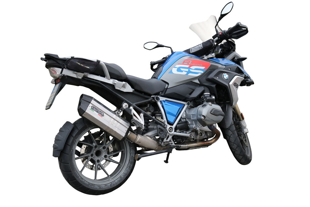 GPR Exhaust for Bmw R1200GS - Adventure 2013-2016, Sonic Titanium, Slip-on Exhaust Including Removable DB Killer and Link Pipe