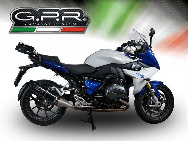 GPR Exhaust for Bmw R1200RS LC 2017-2019, Furore Evo4 Poppy, Slip-on Exhaust Including Removable DB Killer and Link Pipe