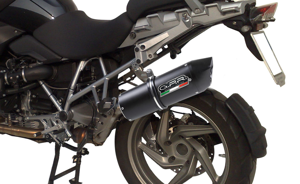 GPR Exhaust for Bmw R1200GS - Adventure 2010-2012, Furore Nero, Slip-on Exhaust Including Removable DB Killer and Link Pipe