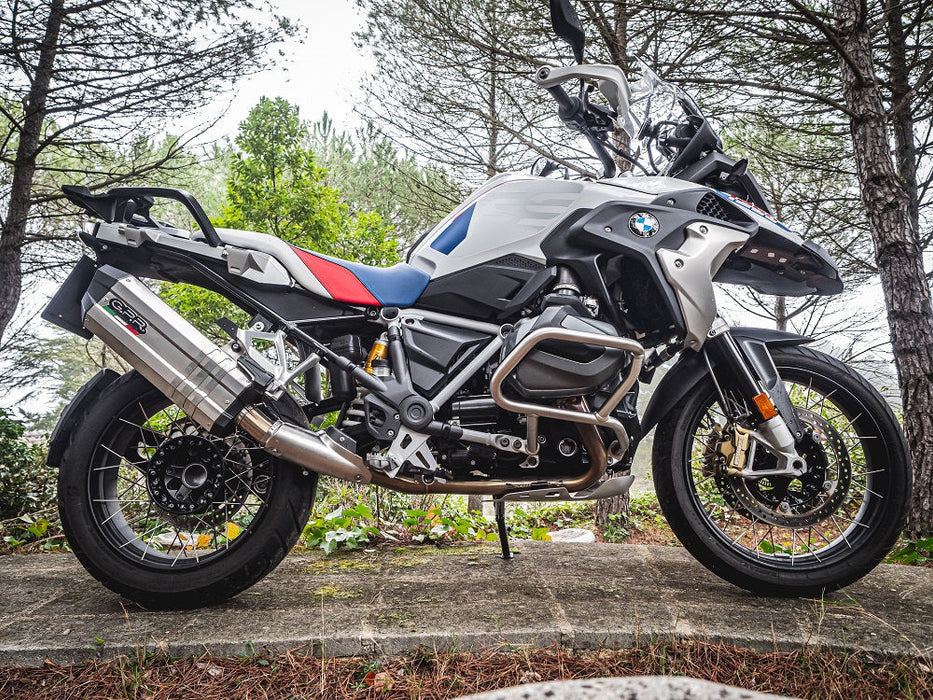 GPR Exhaust for Bmw R1250GS - Adventure 2019-2020, Sonic Titanium, Slip-on Exhaust Including Removable DB Killer and Link Pipe