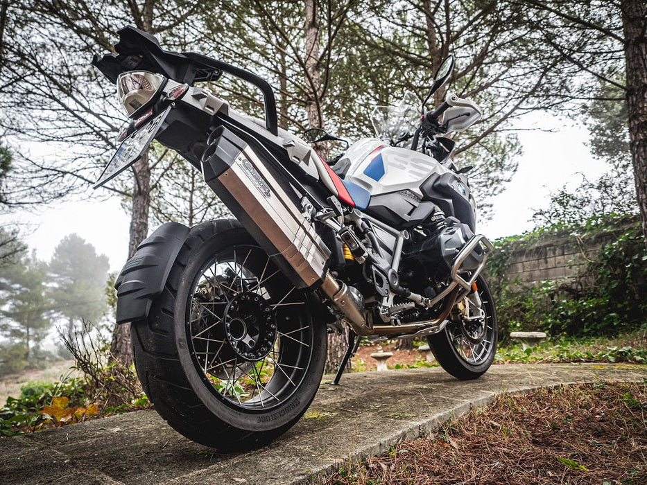 GPR Exhaust for Bmw R1250GS - Adventure 2019-2020, Sonic Titanium, Slip-on Exhaust Including Removable DB Killer and Link Pipe