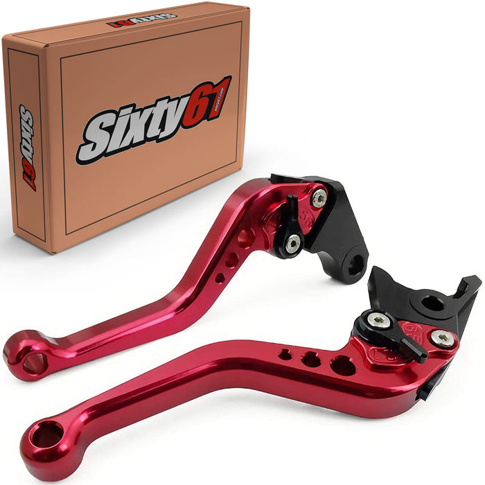 Honda Brake & Clutch Levers, Red Shorty Adjustable