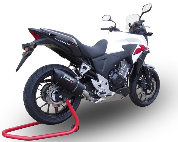 GPR Exhaust System Honda CB500X 2013-2015, Furore Nero, Slip-on Exhaust Including Removable DB Killer and Link Pipe