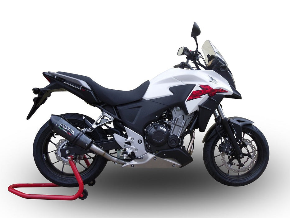 GPR Exhaust System Honda CB500X 2016-2018, GP Evo4 Poppy, Slip-on Exhaust Including Removable DB Killer and Link Pipe