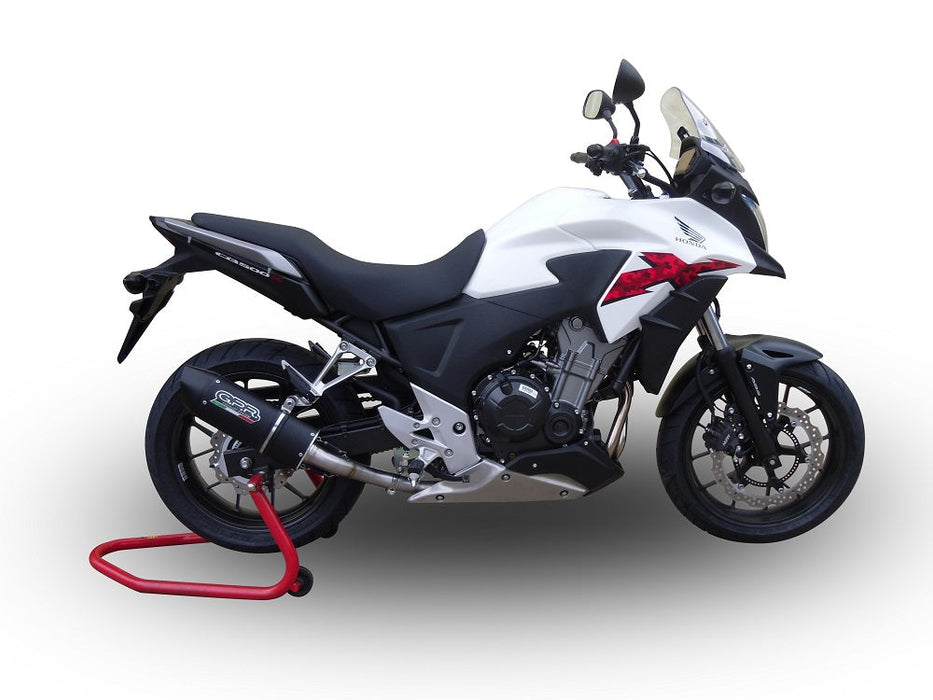 GPR Exhaust System Honda CB500X 2013-2015, Furore Nero, Slip-on Exhaust Including Removable DB Killer and Link Pipe