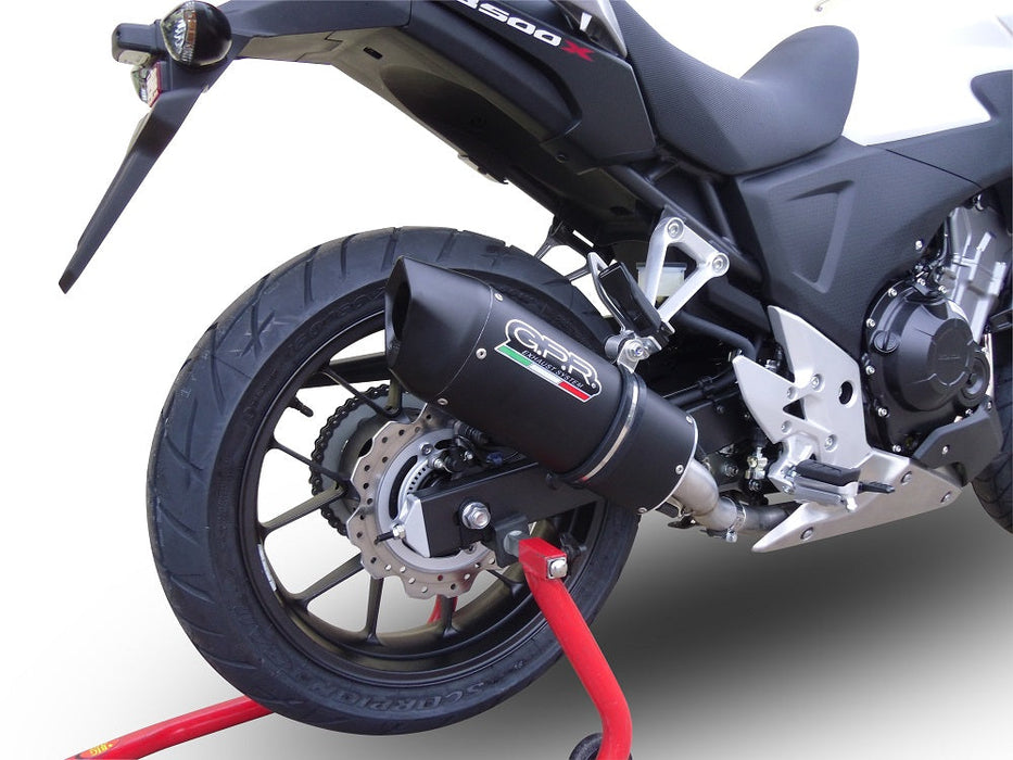 GPR Exhaust System Honda CB500X 2016-2018, Furore Evo4 Nero, Slip-on Exhaust Including Removable DB Killer and Link Pipe