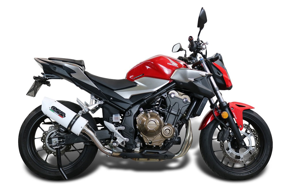 GPR Exhaust System Honda CB500F 2019-2020, Albus Evo4, Slip-on Exhaust Including Removable DB Killer and Link Pipe