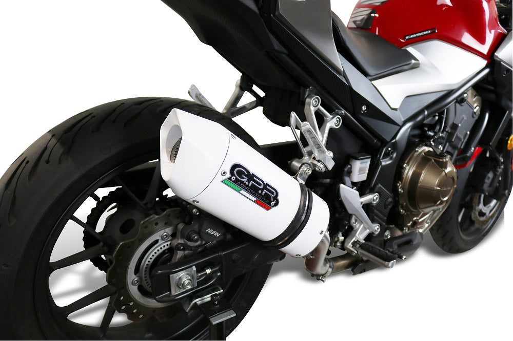 GPR Exhaust System Honda CB500F 2019-2020, Albus Evo4, Slip-on Exhaust Including Removable DB Killer and Link Pipe