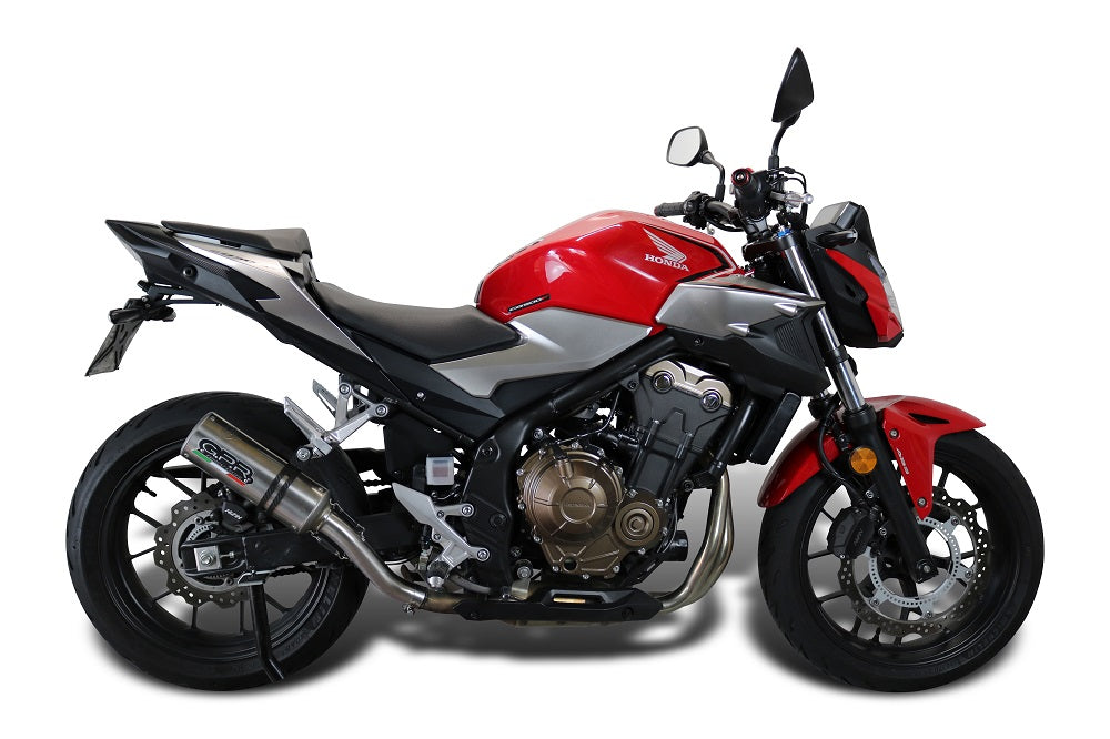 GPR Exhaust System Honda CB500F 2019-2020, M3 Inox , Slip-on Exhaust Including Removable DB Killer and Link Pipe