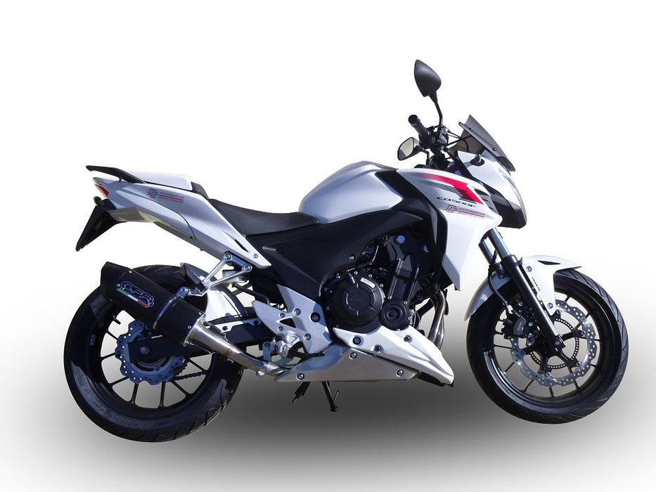 GPR Exhaust System Honda CB500F 2013-2015, Furore Nero, Slip-on Exhaust Including Removable DB Killer and Link Pipe