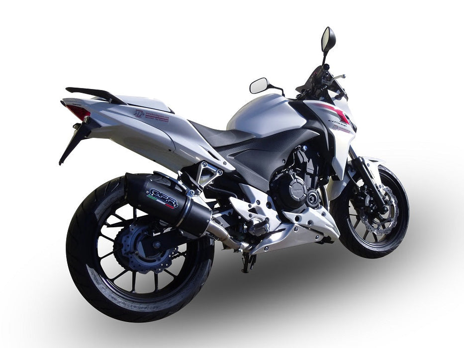 GPR Exhaust System Honda CB500F 2013-2015, Furore Nero, Slip-on Exhaust Including Removable DB Killer and Link Pipe